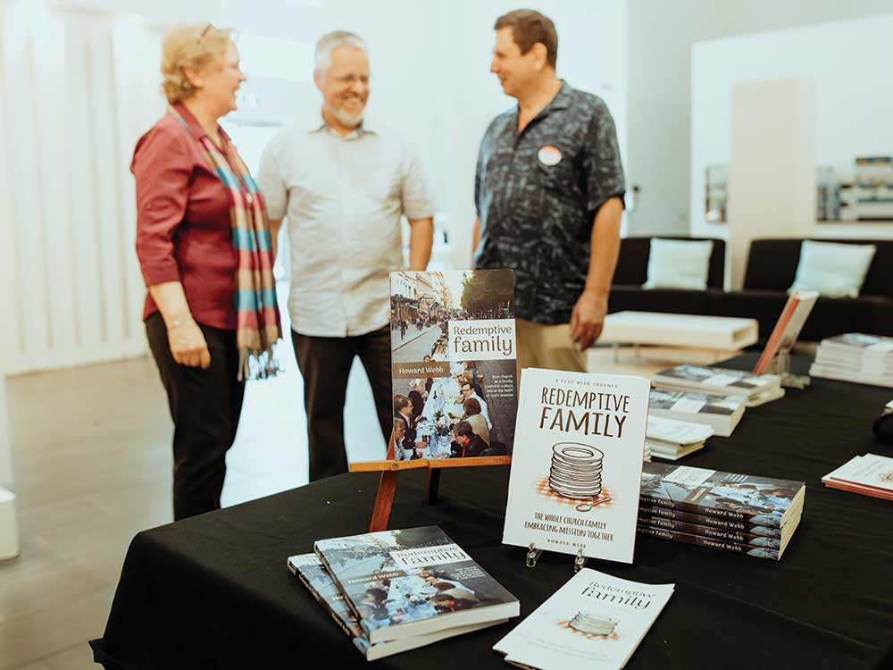 LYN team at Book launch table The Hub