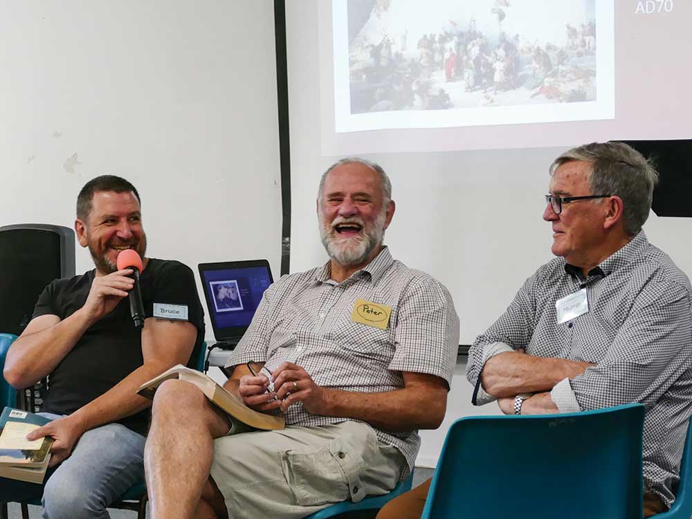 Peter and guys laughing